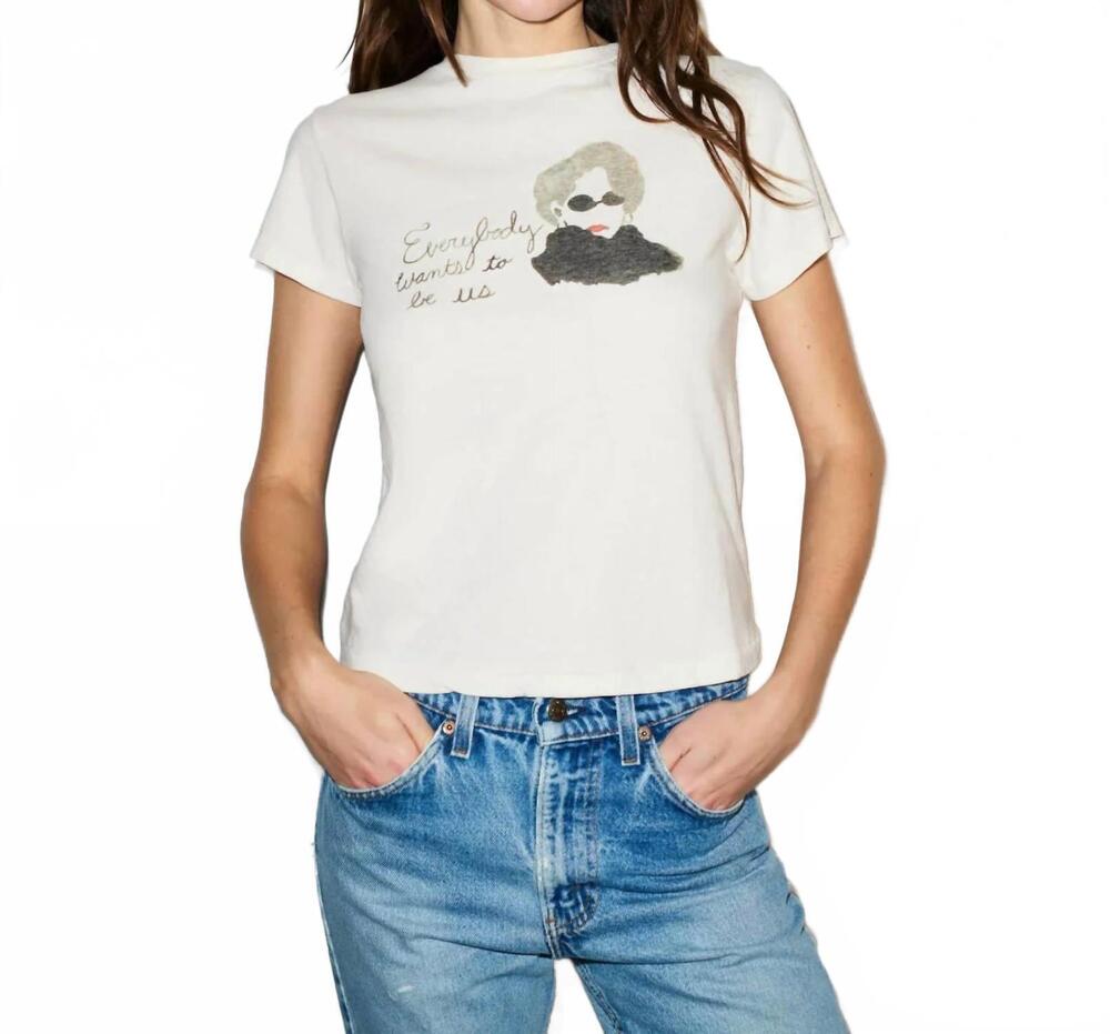 NEW RE/DONE classic everyday tee in vintage white